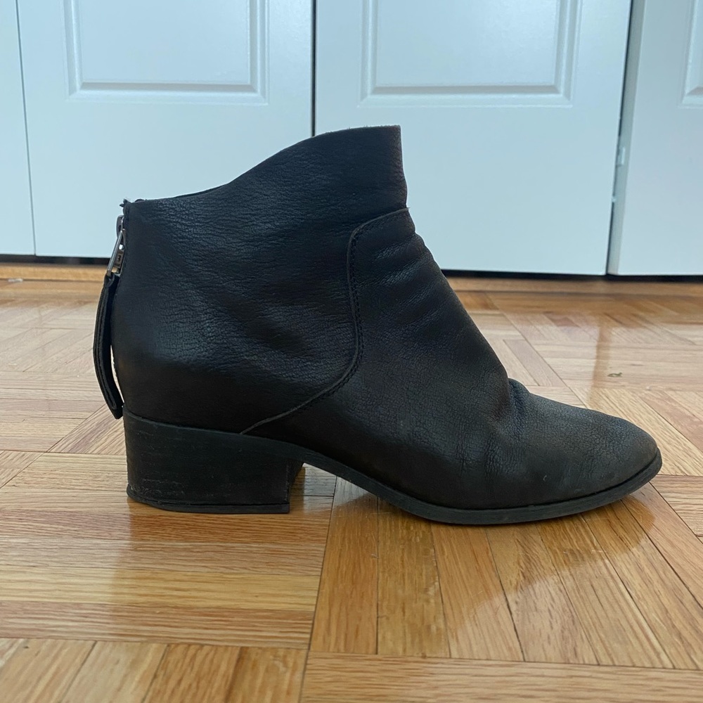 Lucky Brand ankle boots: hardly worn black genuine leather. Size 7